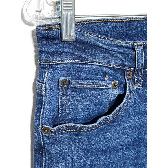 RSQ Slim Straight Jeans Mens 30 x 32 Distressed Blue Denim Medium Wash Stretch - Picture 6 of 9